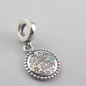 Pandora So many reasons to be Happy Genuine Dangle